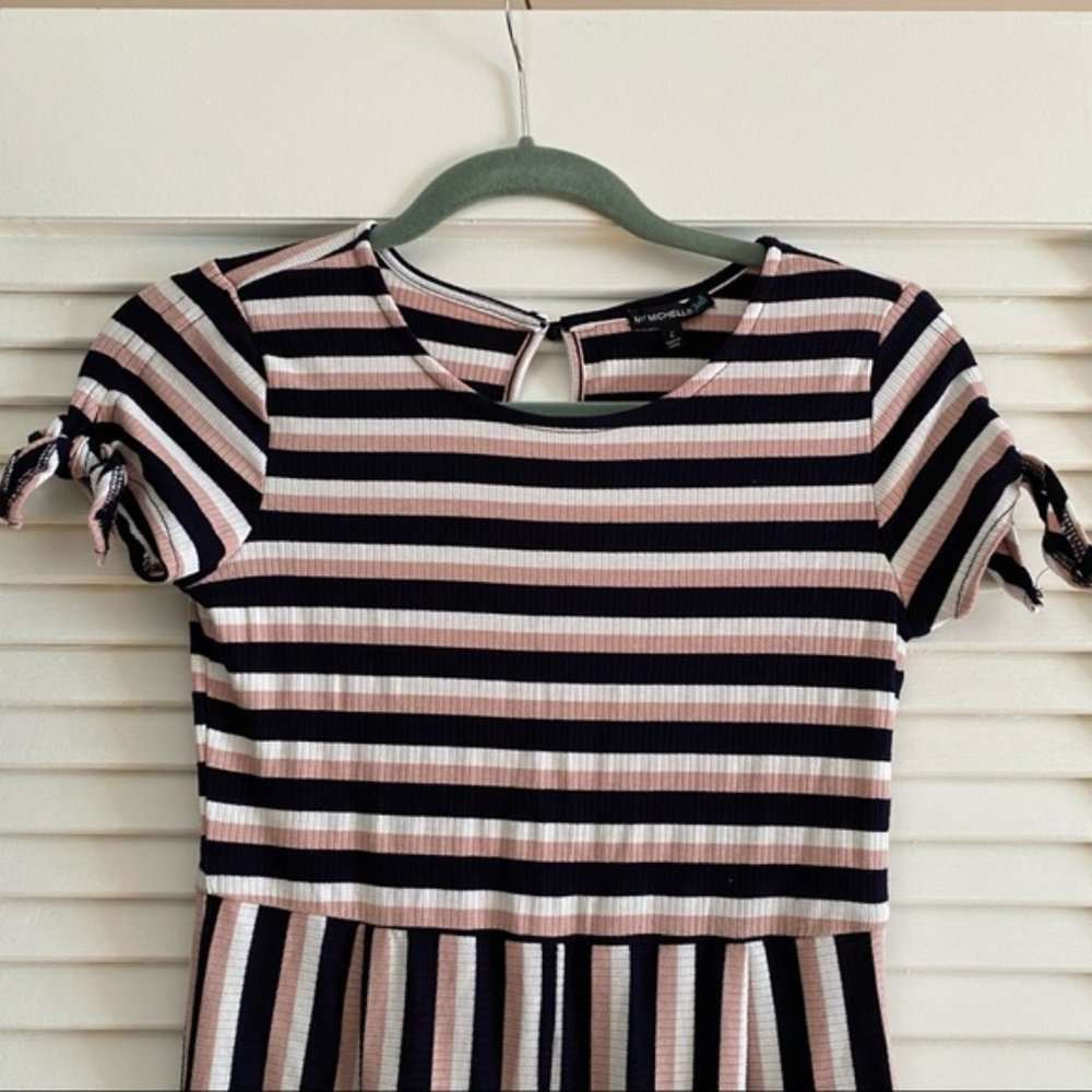 Girls My Michelle Striped Jumpsuit - Picture 2 of 4